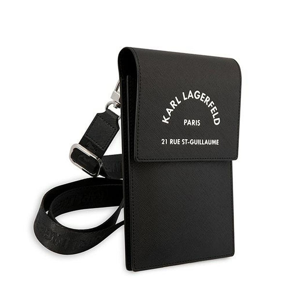 Husa-Geanta Karl Lagerfeld Universala 6.1\' in Relief pentru Telefon, negru - 3 | YEO
